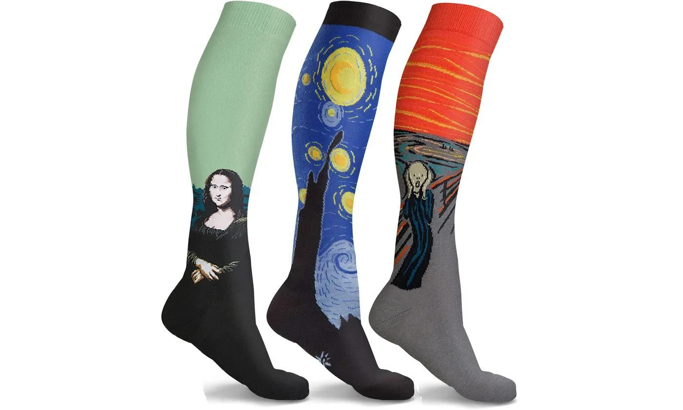 Famous Art Paintings Compression Socks(6 Pairs)