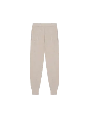Womens DNA Regenerative Merino Wool Track Pantsstone marl