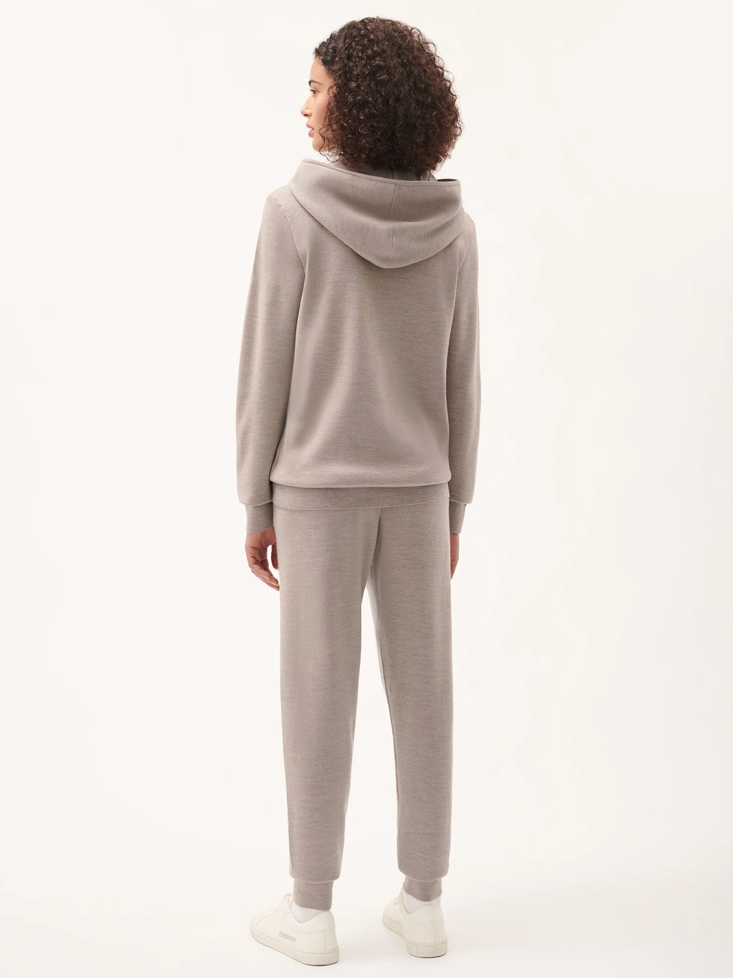 Womens DNA Regenerative Merino Wool Track Pantsstone marl